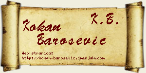 Kokan Barošević vizit kartica
